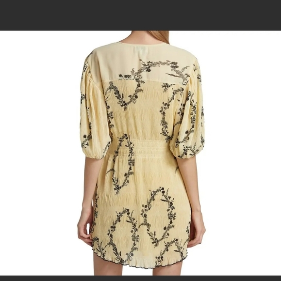 Ganni Yellow Floral Mini Dress - Picture 5 of 10